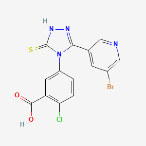 molecular formula C14H8BrClN4O2S B12618922 C14H8BrClN4O2S 