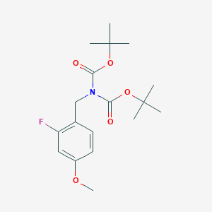 molecular formula C18H26FNO5 B12618981 N,N-DI-T-Boc-(2-fluoro-4-methoxyphenyl)methanamine 