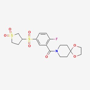 molecular formula C18H22FNO7S2 B12618989 C18H22Fno7S2 