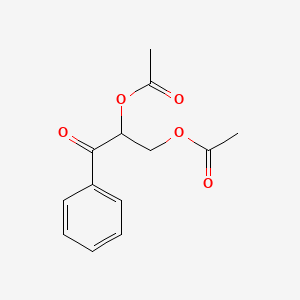 molecular formula C13H14O5 B12619010 3-Oxo-3-phenylpropane-1,2-diyl diacetate CAS No. 920033-85-8