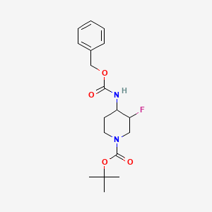 molecular formula C18H25FN2O4 B12619011 Tert-butyl 4-(benzyloxycarbonylamino)-3-fluoropiperidine-1-carboxylate CAS No. 934536-11-5