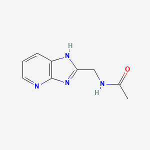 molecular formula C9H10N4O B12619071 Acetamide,N-(3H-imidazo[4,5-B](pyridin-2-YL)methyl)- 