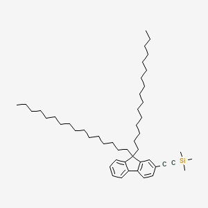molecular formula C50H82Si B12619079 [(9,9-Dihexadecyl-9H-fluoren-2-yl)ethynyl](trimethyl)silane CAS No. 922168-00-1