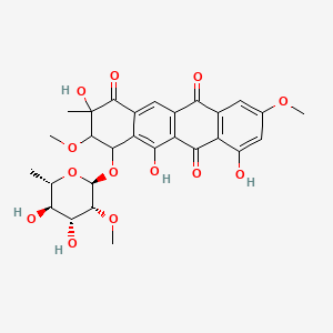 4-[(2S,3R,4R,5R,6S)-4,5-dihydroxy-3-methoxy-6-methyloxan-2-yl]oxy-2,5,7-trihydroxy-3,9-dimethoxy-2-methyl-3,4-dihydrotetracene-1,6,11-trione