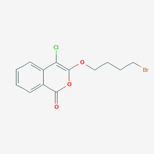 molecular formula C13H12BrClO3 B12619240 3-(4-Bromobutoxy)-4-chloro-1H-2-benzopyran-1-one CAS No. 913836-91-6