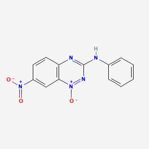 molecular formula C13H9N5O3 B12619247 7-Nitro-1-oxo-N-phenyl-1lambda~5~,2,4-benzotriazin-3-amine CAS No. 921933-41-7