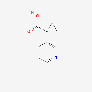 molecular formula C10H11NO2 B12619297 1-(6-Methyl-pyridin-3-YL)-cyclopropanecarboxylic acid 