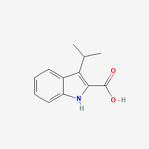 molecular formula C12H13NO2 B12619314 3-propan-2-yl-1H-indole-2-carboxylic acid 