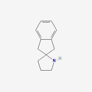 molecular formula C12H15N B1261933 1,3-Dihydrospiro[indene-2,2'-pyrrolidine] CAS No. 62778-57-8