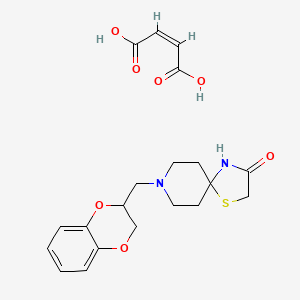 molecular formula C20H24N2O7S B1261937 (Z)-but-2-enedioic acid;8-(2,3-dihydro-1,4-benzodioxin-3-ylmethyl)-1-thia-4,8-diazaspiro[4.5]decan-3-one 