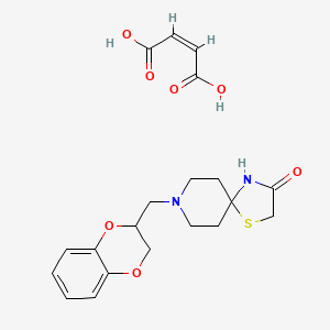 molecular formula C20H24N2O7S B1261937 1-Thia-4,8-diazaspiro(4.5)decan-3-one, 8-(1,4-benzodioxan-2-ylmethyl)-, (Z)-2-butenedioate (1:1) 