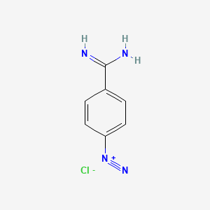 molecular formula C7H7ClN4 B1261938 4-(Aminoiminomethyl)benzenediazonium chloride CAS No. 54114-66-8