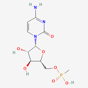 molecular formula C10H16N3O7P B1261939 4-Amino-1-(5-O-(hydroxymethylphosphinyl)-beta-D-arabinofuranosyl)-2(1H)-pyrimidinone CAS No. 53220-20-5