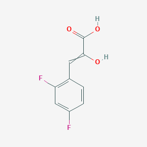 molecular formula C9H6F2O3 B12619392 3-(2,4-Difluorophenyl)-2-hydroxyprop-2-enoic acid CAS No. 919601-28-8