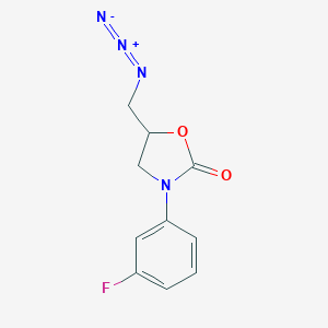 molecular formula C10H9FN4O2 B126194 (5R)-5-(Azidomethyl)-3-(3-fluorophenyl)-2-oxazolidinone CAS No. 149524-44-7