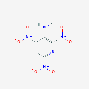 molecular formula C6H5N5O6 B12619508 N-Methyl-2,4,6-trinitropyridin-3-amine CAS No. 920502-83-6