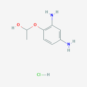 molecular formula C8H13ClN2O2 B1261955 1-(2,4-Diaminophenoxy)ethanol;hydrochloride 