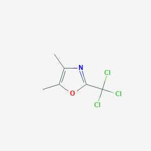 molecular formula C6H6Cl3NO B12619556 4,5-Dimethyl-2-(trichloromethyl)-1,3-oxazole CAS No. 918823-55-9