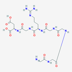molecular formula C20H34N10O10 B12619578 Glycylglycylglycylglycyl-N~5~-(diaminomethylidene)-L-ornithylglycyl-L-aspartic acid CAS No. 918817-78-4