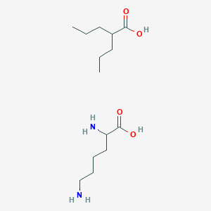 2,6-Diaminohexanoic acid;2-propylpentanoic acid