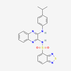molecular formula C23H20N6O2S2 B12619639 N-(3-((4-isopropylphenyl)amino)quinoxalin-2-yl)benzo[c][1,2,5]thiadiazole-4-sulfonamide 