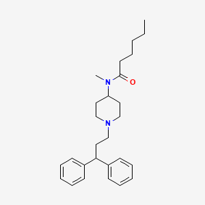 molecular formula C27H38N2O B12619684 N-[1-(3,3-Diphenylpropyl)piperidin-4-YL]-N-methylhexanamide CAS No. 920008-58-8