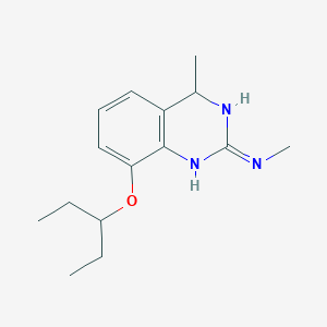 molecular formula C15H23N3O B12619716 N,4-Dimethyl-8-[(pentan-3-yl)oxy]-1,4-dihydroquinazolin-2-amine CAS No. 918136-47-7