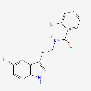 molecular formula C17H14BrClN2O B12619756 N-[2-(5-Bromo-1H-indol-3-yl)ethyl]-2-chlorobenzamide CAS No. 920537-72-0