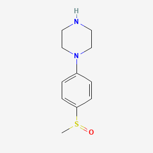 molecular formula C11H16N2OS B12619763 1-[4-(Methanesulfinyl)phenyl]piperazine CAS No. 909418-91-3