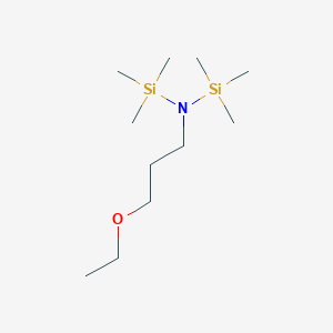 molecular formula C11H29NOSi2 B12619852 N-(3-Ethoxypropyl)-1,1,1-trimethyl-N-(trimethylsilyl)silanamine CAS No. 920033-65-4