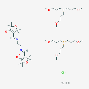 molecular formula C44H84ClN2O10P2Tc-3 B1261991 Technetium-99;2,2,5,5-tetramethyl-4-[2-[(2,2,5,5-tetramethyl-4-oxidofuran-3-yl)methylideneamino]ethyliminomethyl]furan-3-olate;tris(3-methoxypropyl)phosphane;chloride 