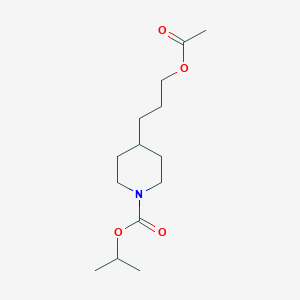 molecular formula C14H25NO4 B12619916 Propan-2-yl 4-[3-(acetyloxy)propyl]piperidine-1-carboxylate CAS No. 919360-67-1
