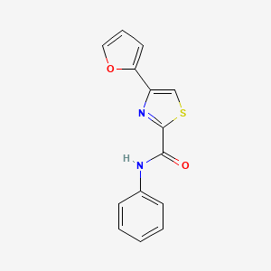 molecular formula C14H10N2O2S B12619953 4-(Furan-2-yl)-N-phenyl-1,3-thiazole-2-carboxamide CAS No. 917566-97-3
