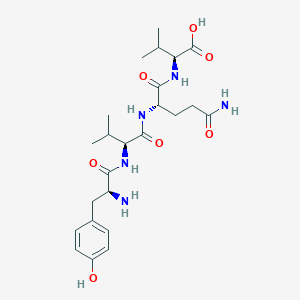 molecular formula C24H37N5O7 B12619964 L-Tyrosyl-L-valyl-L-glutaminyl-L-valine CAS No. 915224-03-2