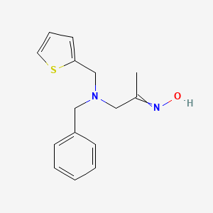 molecular formula C15H18N2OS B12620000 N-(1-{Benzyl[(thiophen-2-yl)methyl]amino}propan-2-ylidene)hydroxylamine CAS No. 918898-40-5