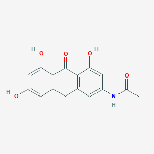 molecular formula C16H13NO5 B12620013 N-(4,5,7-Trihydroxy-10-oxo-9,10-dihydroanthracen-2-YL)acetamide CAS No. 918299-86-2