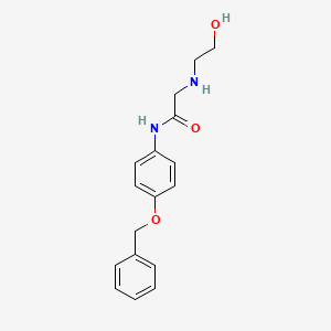 molecular formula C17H20N2O3 B12620048 N-[4-(Benzyloxy)phenyl]-N~2~-(2-hydroxyethyl)glycinamide CAS No. 921616-58-2