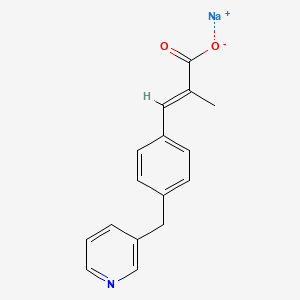 molecular formula C16H14NNaO2 B1262009 (E)-2-Methyl-3-(4-(3-pyridinylmethyl)phenyl)-2-propenoic acid sodium salt CAS No. 75987-18-7