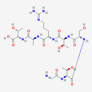 molecular formula C26H48N10O12 B12620092 Glycyl-L-threonyl-L-seryl-L-threonyl-N~5~-(diaminomethylidene)-L-ornithyl-L-alanyl-L-threonine CAS No. 920956-74-7