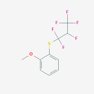molecular formula C10H8F6OS B12620102 Benzene, 1-[(1,1,2,3,3,3-hexafluoropropyl)thio]-2-methoxy- CAS No. 921603-75-0