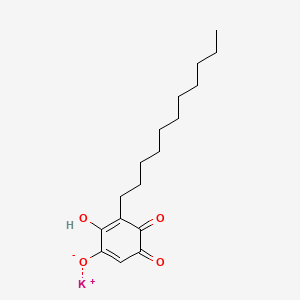 molecular formula C17H25KO4 B1262011 2,5-Dihydroxy-3-undecyl-1,4-benzoquinone potassium CAS No. 122485-09-0