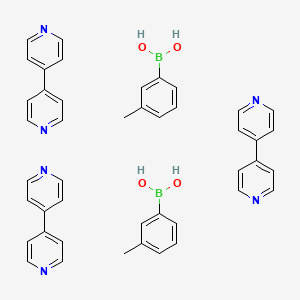 molecular formula C44H42B2N6O4 B12620161 (3-Methylphenyl)boronic acid;4-pyridin-4-ylpyridine CAS No. 917814-64-3