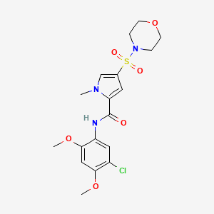 molecular formula C18H22ClN3O6S B1262019 N-(5-chloro-2,4-dimethoxyphenyl)-1-methyl-4-(4-morpholinylsulfonyl)-2-pyrrolecarboxamide 