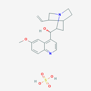 molecular formula C20H26N2O6S B1262021 (S)-(5-ethenyl-1-azabicyclo[2.2.2]octan-2-yl)-(6-methoxyquinolin-4-yl)methanol;sulfuric acid 