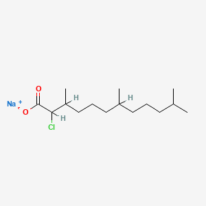 molecular formula C15H28ClNaO2 B1262024 Sodium 2-chloro-3,7,11-trimethyldodecanoate CAS No. 57272-19-2
