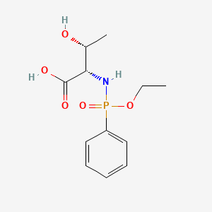 molecular formula C12H18NO5P B12620416 N-[Ethoxy(phenyl)phosphoryl]-L-threonine CAS No. 918794-14-6