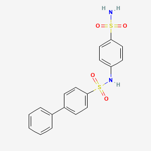 molecular formula C18H16N2O4S2 B12620483 N-(4-Sulfamoylphenyl)[1,1'-biphenyl]-4-sulfonamide CAS No. 920527-28-2