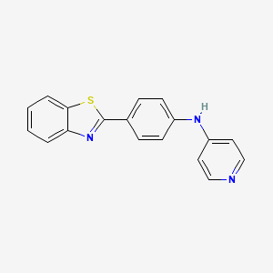 molecular formula C18H13N3S B12620490 N-[4-(1,3-Benzothiazol-2-yl)phenyl]pyridin-4-amine CAS No. 920519-90-0
