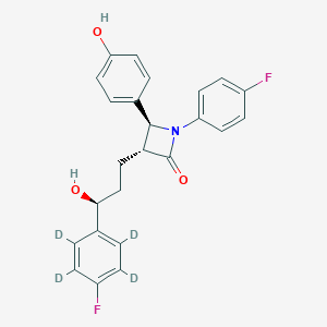molecular formula C24H21F2NO3 B126205 (3R,4S)-1-(4-氟苯基)-4-(4-羟基苯基)-3-[(3S)-3-羟基-3-(2,3,5,6-四氘代-4-氟苯基)丙基]氮杂环丁-2-酮 CAS No. 1093659-89-2