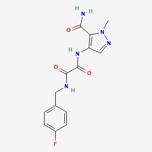 molecular formula C14H14FN5O3 B12620512 N-(5-carbamoyl-1-methyl-1H-pyrazol-4-yl)-N'-(4-fluorobenzyl)ethanediamide CAS No. 1010863-56-5